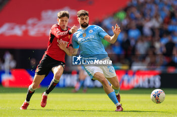 2024-05-25 - Josko Gvardiol (24) of Manchester City and Alejandro Garnacho (17) of Manchester United during the English FA Cup, Final football match between Manchester City and Manchester United on 25 May 2024 at Wembley Stadium in London, England - FOOTBALL - ENGLISH CUP - FINAL - MANCHESTER CITY V MANCHESTER UNITED - ENGLISH LEAGUE CUP - SOCCER