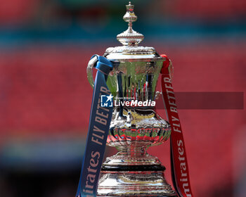 2024-05-25 - The FA Cup trophy on display ahead of the English FA Cup, Final football match between Manchester City and Manchester United on 25 May 2024 at Wembley Stadium in London, England - FOOTBALL - ENGLISH CUP - FINAL - MANCHESTER CITY V MANCHESTER UNITED - ENGLISH LEAGUE CUP - SOCCER