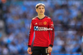 2024-05-25 - Alejandro Garnacho (17) of Manchester United during the English FA Cup, Final football match between Manchester City and Manchester United on 25 May 2024 at Wembley Stadium in London, England - FOOTBALL - ENGLISH CUP - FINAL - MANCHESTER CITY V MANCHESTER UNITED - ENGLISH LEAGUE CUP - SOCCER