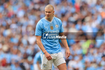 2024-05-25 - Erling Haaland (9) of Manchester City during the English FA Cup, Final football match between Manchester City and Manchester United on 25 May 2024 at Wembley Stadium in London, England - FOOTBALL - ENGLISH CUP - FINAL - MANCHESTER CITY V MANCHESTER UNITED - ENGLISH LEAGUE CUP - SOCCER