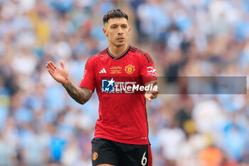 2024-05-25 - Lisandro Martinez (6) of Manchester United during the English FA Cup, Final football match between Manchester City and Manchester United on 25 May 2024 at Wembley Stadium in London, England - FOOTBALL - ENGLISH CUP - FINAL - MANCHESTER CITY V MANCHESTER UNITED - ENGLISH LEAGUE CUP - SOCCER