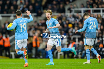 2024-01-13 - Kevin De Brunye of Manchester City celebrates after scoring the equalising goal 2-2 during the English championship Premier League football match between Newcastle United and Manchester City on 13 January 2024 at St. James' Park in Newcastle, England - FOOTBALL - ENGLISH CHAMP - NEWCASTLE V MANCHESTER CITY - ENGLISH PREMIER LEAGUE - SOCCER