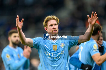 2024-01-13 - Kevin De Brunye of Manchester City celebrates at full time during the English championship Premier League football match between Newcastle United and Manchester City on 13 January 2024 at St. James' Park in Newcastle, England - FOOTBALL - ENGLISH CHAMP - NEWCASTLE V MANCHESTER CITY - ENGLISH PREMIER LEAGUE - SOCCER
