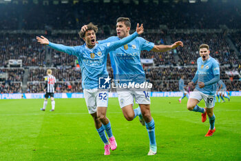 2024-01-13 - Oscar Bobb of Manchester City celebrates after he scores the winning goal 2-3 during the English championship Premier League football match between Newcastle United and Manchester City on 13 January 2024 at St. James' Park in Newcastle, England - FOOTBALL - ENGLISH CHAMP - NEWCASTLE V MANCHESTER CITY - ENGLISH PREMIER LEAGUE - SOCCER