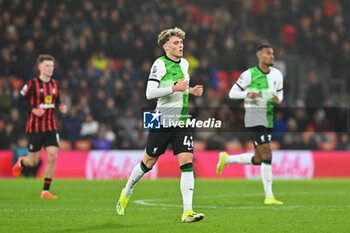 2024-01-21 - Bobby Clark (42) of Liverpool during the English championship Premier League football match between Bournemouth and Liverpool on 21 January 2024 at the Vitality Stadium in Bournemouth, England - FOOTBALL - ENGLISH CHAMP - BOURNEMOUTH V LIVERPOOL - ENGLISH PREMIER LEAGUE - SOCCER