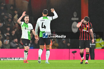 2024-01-21 - Diogo Jota (20) of Liverpool celebrates scoring the second goal 0-2 during the English championship Premier League football match between Bournemouth and Liverpool on 21 January 2024 at the Vitality Stadium in Bournemouth, England - FOOTBALL - ENGLISH CHAMP - BOURNEMOUTH V LIVERPOOL - ENGLISH PREMIER LEAGUE - SOCCER