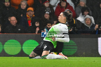 2024-01-21 - Darwin Nunez (9) of Liverpool celebrates scoring the opening goal 0-1 during the English championship Premier League football match between Bournemouth and Liverpool on 21 January 2024 at the Vitality Stadium in Bournemouth, England - FOOTBALL - ENGLISH CHAMP - BOURNEMOUTH V LIVERPOOL - ENGLISH PREMIER LEAGUE - SOCCER
