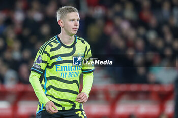2024-01-30 - Oleksandr Zinchenko of Arsenal during the English championship Premier League football match between Nottingham Forest and Arsenal on 30 January 2024 at the City Ground in Nottingham, England - FOOTBALL - ENGLISH CHAMP - NOTTINGHAM V ARSENAL - ENGLISH PREMIER LEAGUE - SOCCER