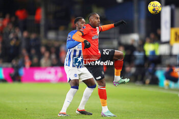 2024-01-30 - Luton Town Defender Amari'i Bell during the English championship Premier League football match between Luton Town and Brighton and Hove Albion on 30 January 2024 at Kenilworth Road in Luton, England - FOOTBALL - ENGLISH CHAMP - LUTON TOWN V BRIGHTON - ENGLISH PREMIER LEAGUE - SOCCER