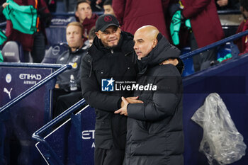 2024-01-31 - Burnley Manager Vincent Kompany and Manchester City Manager Pep Guardiola during the English championship Premier League football match between Manchester City and Burnley on 31 January 2024 at the Etihad Stadium in Manchester, England - FOOTBALL - ENGLISH CHAMP - MANCHESTER CITY V BURNLEY - ENGLISH PREMIER LEAGUE - SOCCER