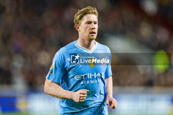 2024-02-05 - Kevin De Bruyne (17) of Manchester City during the English championship Premier League football match between Brentford and Manchester City on 5 February 2024 at Gtech Community Stadium in Brentford, England - FOOTBALL - ENGLISH CHAMP - BRENTFORD V MANCHESTER CITY - ENGLISH PREMIER LEAGUE - SOCCER