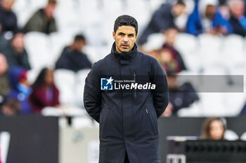 2024-02-12 - Mikel Arteta Manager of Arsenal during the English championship Premier League football match between West Ham United and Arsenal on 11 February 2024 at the London Stadium in London, England - FOOTBALL - ENGLISH CHAMP - WEST HAM V ARSENAL - ENGLISH PREMIER LEAGUE - SOCCER