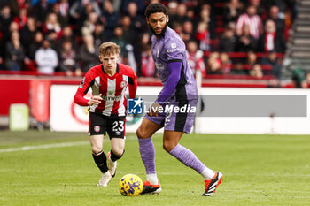 2024-02-17 - Joe Gomez of Liverpool during the English championship Premier League football match between Brentford and Liverpool on 17 February 2024 at Gtech Community Stadium in Brentford, England - FOOTBALL - ENGLISH CHAMP - BRENTFORD V LIVERPOOL - ENGLISH PREMIER LEAGUE - SOCCER