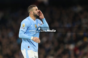 2024-02-20 - Kyle Walker of Manchester City during the English championship Premier League football match between Manchester City and Brentford on 20 February 2024 at the Etihad Stadium in Manchester, England - FOOTBALL - ENGLISH CHAMP - MANCHESTER CITY V BRENTFORD - ENGLISH PREMIER LEAGUE - SOCCER