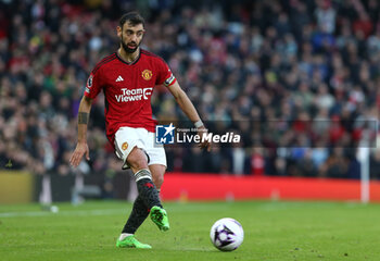 2024-02-24 - Manchester United Midfielder Bruno Fernandez during the English championship Premier League football match between Manchester United and Fulham on 24 February 2024 at Old Trafford in Manchester, England - FOOTBALL - ENGLISH CHAMP - MANCHESTER UNITED V FULHAM - ENGLISH PREMIER LEAGUE - SOCCER