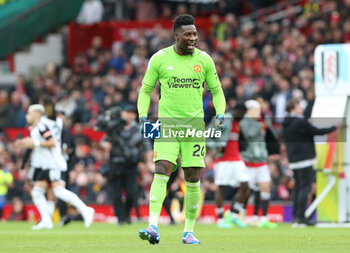 2024-02-24 - Manchester United goalkeeper Andre Onana during the English championship Premier League football match between Manchester United and Fulham on 24 February 2024 at Old Trafford in Manchester, England - FOOTBALL - ENGLISH CHAMP - MANCHESTER UNITED V FULHAM - ENGLISH PREMIER LEAGUE - SOCCER