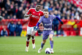 2024-03-02 - Liverpool midfielder Alexis Mac Allister during the English championship Premier League football match between Nottingham Forest and Liverpool on 2 March 2024 at the City Ground in Nottingham, England - FOOTBALL - ENGLISH CHAMP - NOTTINGHAM FOREST V LIVERPOOL - ENGLISH PREMIER LEAGUE - SOCCER