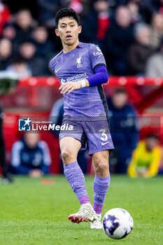 2024-03-02 - Liverpool midfielder Wataru Endo during the English championship Premier League football match between Nottingham Forest and Liverpool on 2 March 2024 at the City Ground in Nottingham, England - FOOTBALL - ENGLISH CHAMP - NOTTINGHAM FOREST V LIVERPOOL - ENGLISH PREMIER LEAGUE - SOCCER