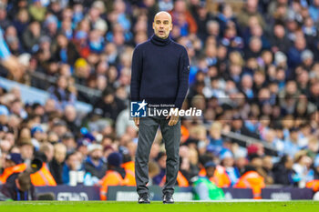 2024-03-04 - Pep Guardiola Manager of Manchester City during the English championship Premier League football match between Manchester City and Manchester United on 3 March 2024 at the Etihad Stadium in Manchester, England - FOOTBALL - ENGLISH CHAMP - MANCHESTER CITY V MANCHESTER UNITED - ENGLISH PREMIER LEAGUE - SOCCER