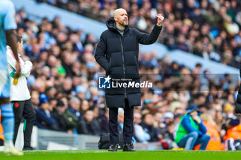 2024-03-04 - Erik ten Hag Manager of Manchester United during the English championship Premier League football match between Manchester City and Manchester United on 3 March 2024 at the Etihad Stadium in Manchester, England - FOOTBALL - ENGLISH CHAMP - MANCHESTER CITY V MANCHESTER UNITED - ENGLISH PREMIER LEAGUE - SOCCER