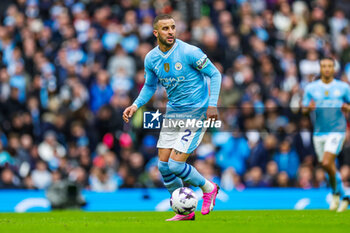 2024-03-04 - Kyle Walker (2) of Manchester City during the English championship Premier League football match between Manchester City and Manchester United on 3 March 2024 at the Etihad Stadium in Manchester, England - FOOTBALL - ENGLISH CHAMP - MANCHESTER CITY V MANCHESTER UNITED - ENGLISH PREMIER LEAGUE - SOCCER
