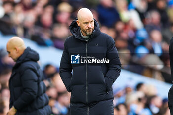 2024-03-04 - Erik ten Hag Manager of Manchester United during the English championship Premier League football match between Manchester City and Manchester United on 3 March 2024 at the Etihad Stadium in Manchester, England - FOOTBALL - ENGLISH CHAMP - MANCHESTER CITY V MANCHESTER UNITED - ENGLISH PREMIER LEAGUE - SOCCER