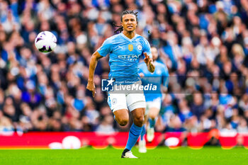 2024-03-04 - Nathan Ake (6) of Manchester City during the English championship Premier League football match between Manchester City and Manchester United on 3 March 2024 at the Etihad Stadium in Manchester, England - FOOTBALL - ENGLISH CHAMP - MANCHESTER CITY V MANCHESTER UNITED - ENGLISH PREMIER LEAGUE - SOCCER