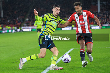 2024-03-04 - Kai Havertz of Arsenal and Auston Trusty (5) of Sheffield United during the English championship Premier League football match between Sheffield United and Arsenal on 4 March 2024 at Bramall Lane in Sheffield, England - FOOTBALL - ENGLISH CHAMP - SHEFFIELD V ARSENAL - ENGLISH PREMIER LEAGUE - SOCCER