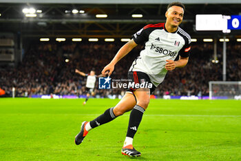 2024-03-16 - Fulham forward Rodrigo Muniz scores 1-0 and celebrates during the English championship Premier League football match between Fulham and Tottenham Hotspur on 16 March 2024 at Craven Cottage in London, England - FOOTBALL - ENGLISH CHAMP - FULHAM V TOTTENHAM - ENGLISH PREMIER LEAGUE - SOCCER