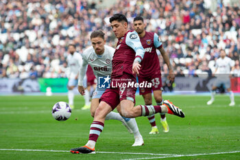 2024-03-17 - West Ham United defender Edson Álvarez (19) during the English championship Premier League football match between West Ham United and Aston Villa on 17 March 2024 at the London Stadium in London, England - FOOTBALL - ENGLISH CHAMP - WEST HAM V ASTON VILLA - ENGLISH PREMIER LEAGUE - SOCCER