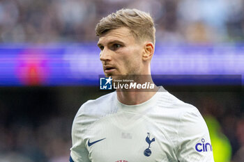 2024-03-30 - Tottenham Hotspur forward Timo Werner during the English championship Premier League football match between Tottenham Hotspur and Luton Town on 30 March 2024 at Tottenham Hotspur Stadium in London, England - FOOTBALL - ENGLISH CHAMP - TOTTENHAM V LUTON TOWN - ENGLISH PREMIER LEAGUE - SOCCER