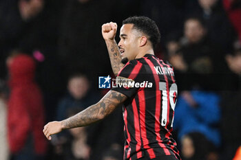 2024-04-02 - Justin Kluivert (19) of AFC Bournemouth celebrates his goal 1-0 during the English championship Premier League football match between Bournemouth and Crystal Palace on 2 April 2024 at the Vitality Stadium in Bournemouth, England - FOOTBALL - ENGLISH CHAMP - BOURNEMOUTH V CRYSTAL PALACE - ENGLISH PREMIER LEAGUE - SOCCER