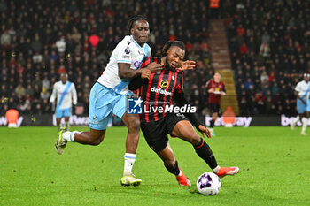 2024-04-02 - Antoine Semenyo (24) of AFC Bournemouth battles for possession with David Ozoh (52) of Crystal Palace during the English championship Premier League football match between Bournemouth and Crystal Palace on 2 April 2024 at the Vitality Stadium in Bournemouth, England - FOOTBALL - ENGLISH CHAMP - BOURNEMOUTH V CRYSTAL PALACE - ENGLISH PREMIER LEAGUE - SOCCER