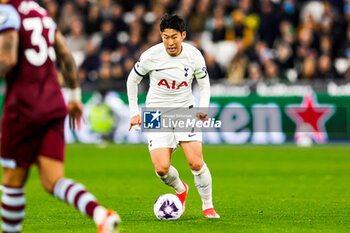2024-04-03 - Son Heung-Min (7) of Tottenham Hotspur during the English championship Premier League football match between West Ham United and Tottenham Hotspur on 2 April 2024 at the London Stadium in London, England - FOOTBALL - ENGLISH CHAMP - WEST HAM V TOTTENHAM - ENGLISH PREMIER LEAGUE - SOCCER