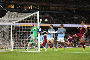 2024-04-03 - Stefan Ortega of Manchester City makes a save during the English championship Premier League football match between Manchester City and Aston Villa on 3 April 2024 at the Etihad Stadium in Manchester, England - FOOTBALL - ENGLISH CHAMP - MANCHESTER CITY V ASTON VILLA - ENGLISH PREMIER LEAGUE - SOCCER