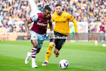 2024-04-06 - West Ham Utd midfielder Mohammed Kudus during the English championship Premier League football match between Wolverhampton Wanderers and West Ham United on 6 April 2024 at Molineux in Wolverhampton, England - FOOTBALL - ENGLISH CHAMP - WOLVERHAMPTON V WEST HAM - ENGLISH PREMIER LEAGUE - SOCCER