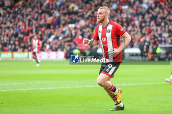 2024-04-07 - Oliver McBurnie (9) of Sheffield United during the English championship Premier League football match between Sheffield United and Chelsea on 7 April 2024 at Bramall Lane in Sheffield, England - FOOTBALL - ENGLISH CHAMP - SHEFFIELD UNITED V CHELSEA - ENGLISH PREMIER LEAGUE - SOCCER