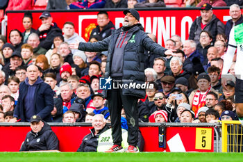 2024-04-08 - Jurgen Klopp Manager of Liverpool during the English championship Premier League football match between Manchester United and Liverpool on 7 April 2024 at Old Trafford in Manchester, England - FOOTBALL - ENGLISH CHAMP - MANCHESTER UNITED V LIVERPOOL - ENGLISH PREMIER LEAGUE - SOCCER