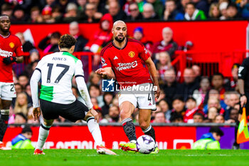 2024-04-08 - Sofyan Amrabat (4) of Manchester United during the English championship Premier League football match between Manchester United and Liverpool on 7 April 2024 at Old Trafford in Manchester, England - FOOTBALL - ENGLISH CHAMP - MANCHESTER UNITED V LIVERPOOL - ENGLISH PREMIER LEAGUE - SOCCER