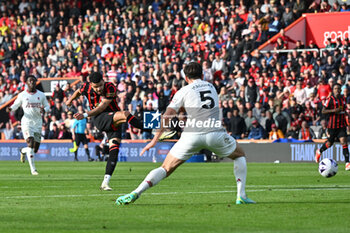 2024-04-13 - Dominic Solanke (9) of AFC Bournemouth scores a goal 1-0 during the English championship Premier League football match between Bournemouth and Manchester United on 13 April 2024 at the Vitality Stadium in Bournemouth, England - FOOTBALL - ENGLISH CHAMP - BOURNEMOUTH V MANCHESTER UNITED - ENGLISH PREMIER LEAGUE - SOCCER
