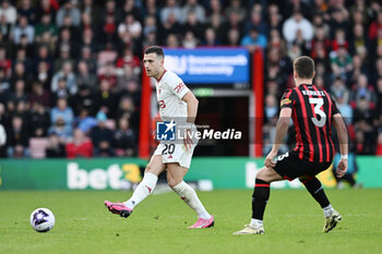 2024-04-13 - Diogo Dalot (20) of Manchester United during the English championship Premier League football match between Bournemouth and Manchester United on 13 April 2024 at the Vitality Stadium in Bournemouth, England - FOOTBALL - ENGLISH CHAMP - BOURNEMOUTH V MANCHESTER UNITED - ENGLISH PREMIER LEAGUE - SOCCER