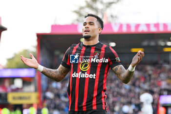 2024-04-13 - Justin Kluivert (19) of AFC Bournemouth celebrates scoring 2-1 during the English championship Premier League football match between Bournemouth and Manchester United on 13 April 2024 at the Vitality Stadium in Bournemouth, England - FOOTBALL - ENGLISH CHAMP - BOURNEMOUTH V MANCHESTER UNITED - ENGLISH PREMIER LEAGUE - SOCCER