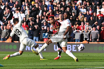 2024-04-13 - Justin Kluivert (19) of AFC Bournemouth scores a goal 2-1 during the English championship Premier League football match between Bournemouth and Manchester United on 13 April 2024 at the Vitality Stadium in Bournemouth, England - FOOTBALL - ENGLISH CHAMP - BOURNEMOUTH V MANCHESTER UNITED - ENGLISH PREMIER LEAGUE - SOCCER