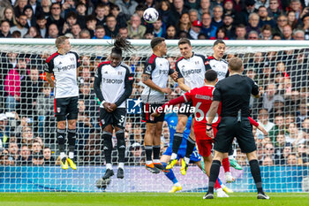 2024-04-21 - Liverpool defender Trent Alexander-Arnold (66) scores a free-kick 0-1 during the English championship Premier League football match between Fulham and Liverpool on 21 April 2024 at Craven Cottage in London, England - FOOTBALL - ENGLISH CHAMP - FULHAM V LIVERPOOL - ENGLISH PREMIER LEAGUE - SOCCER