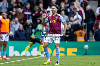 2024-04-21 - Aston Villa midfielder Morgan Rogers (27) scores and celebrates 1-1 during the English championship Premier League football match between Aston Villa and Bournemouth on 21 April 2024 at Villa Park in Birmingham, England - FOOTBALL - ENGLISH CHAMP - ASTON VILLA V BOURNEMOUTH - ENGLISH PREMIER LEAGUE - SOCCER
