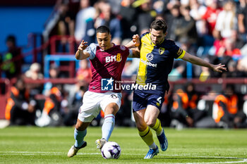 2024-04-21 - Aston Villa midfielder Youri Tielemans (8) battles for possession with Bournemouth midfielder Lewis Cook (4) during the English championship Premier League football match between Aston Villa and Bournemouth on 21 April 2024 at Villa Park in Birmingham, England - FOOTBALL - ENGLISH CHAMP - ASTON VILLA V BOURNEMOUTH - ENGLISH PREMIER LEAGUE - SOCCER