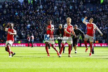 2024-04-29 - Arsenal players celebrate at full time during the English championship Premier League football match between Tottenham Hotspur and Arsenal on 28 April 2024 at Tottenham Hotspur Stadium in London, England - FOOTBALL - ENGLISH CHAMP - TOTTENHAM V ARSENAL - ENGLISH PREMIER LEAGUE - SOCCER