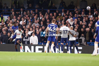 2024-05-02 - Trevoh Chalobah of Chelsea scores a goal 1-0 during the English championship Premier League football match between Chelsea and Tottenham Hotspur on 2 May 2024 at Stamford Bridge in London, England - FOOTBALL - ENGLISH CHAMP - CHELSEA V TOTTENHAM - ENGLISH PREMIER LEAGUE - SOCCER