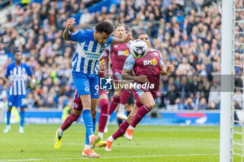 2024-05-05 - Brighton & Hove Albion FC forward Joao Pedro (9) scores a goal 1-0 during the English championship Premier League football match between Brighton and Hove Albion and Aston Villa on 5 May 2024 at the American Express Stadium in Brighton and Hove, England - FOOTBALL - ENGLISH CHAMP - BRIGHTON V ASTON VILLA - ENGLISH PREMIER LEAGUE - SOCCER
