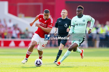 2024-05-11 - Nottingham Forest defender Murillo (40) and Chelsea defender Benoit Badiashile (5) during the English championship Premier League football match between Nottingham Forest and Chelsea on 11 May 2024 at the City Ground in Nottingham, England - FOOTBALL - ENGLISH CHAMP - NOTTINGHAM FOREST V CHELSEA - ENGLISH PREMIER LEAGUE - SOCCER